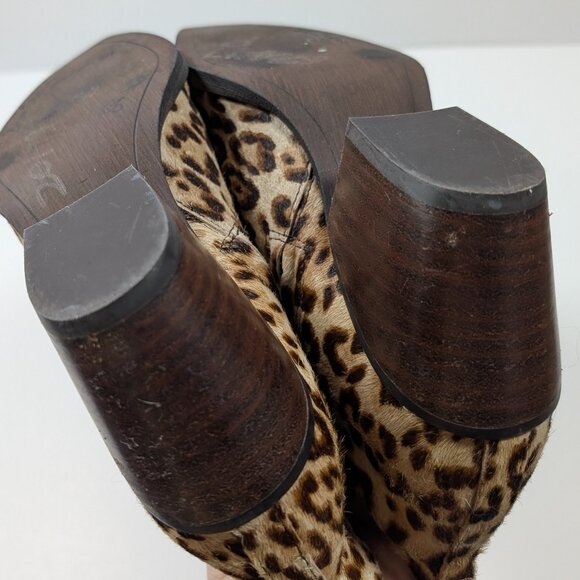 Like NEW Sam Edelman Walden Leopard-Print Cow Hair Booties Size 6 - Picture 16 of 17
